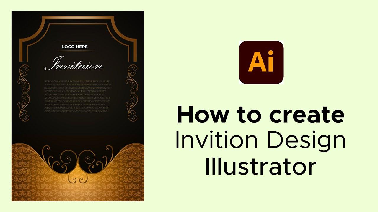 Invitation Card Design in Illustrator wedding invitation card design in Illustrator