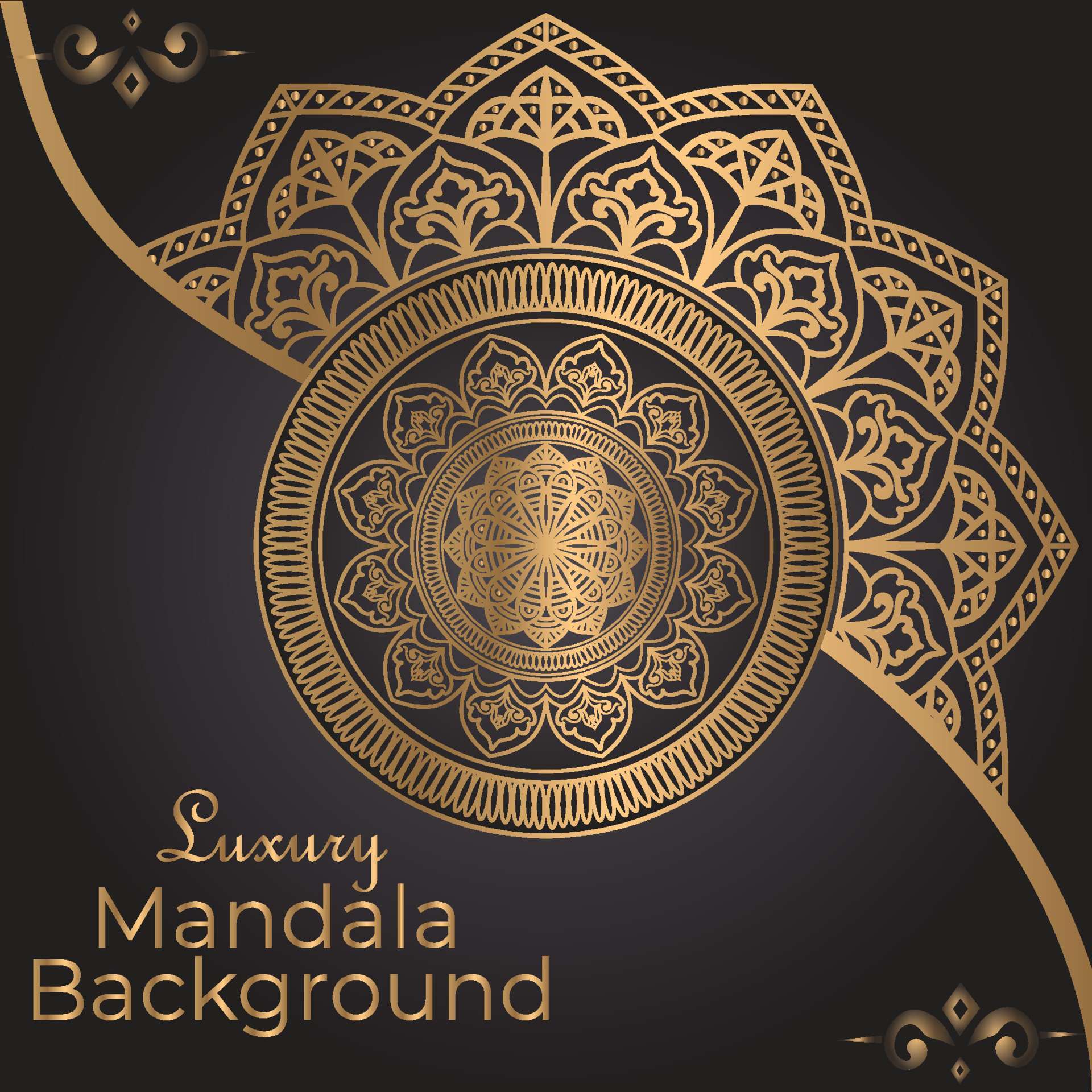 luxury mandala background with golden