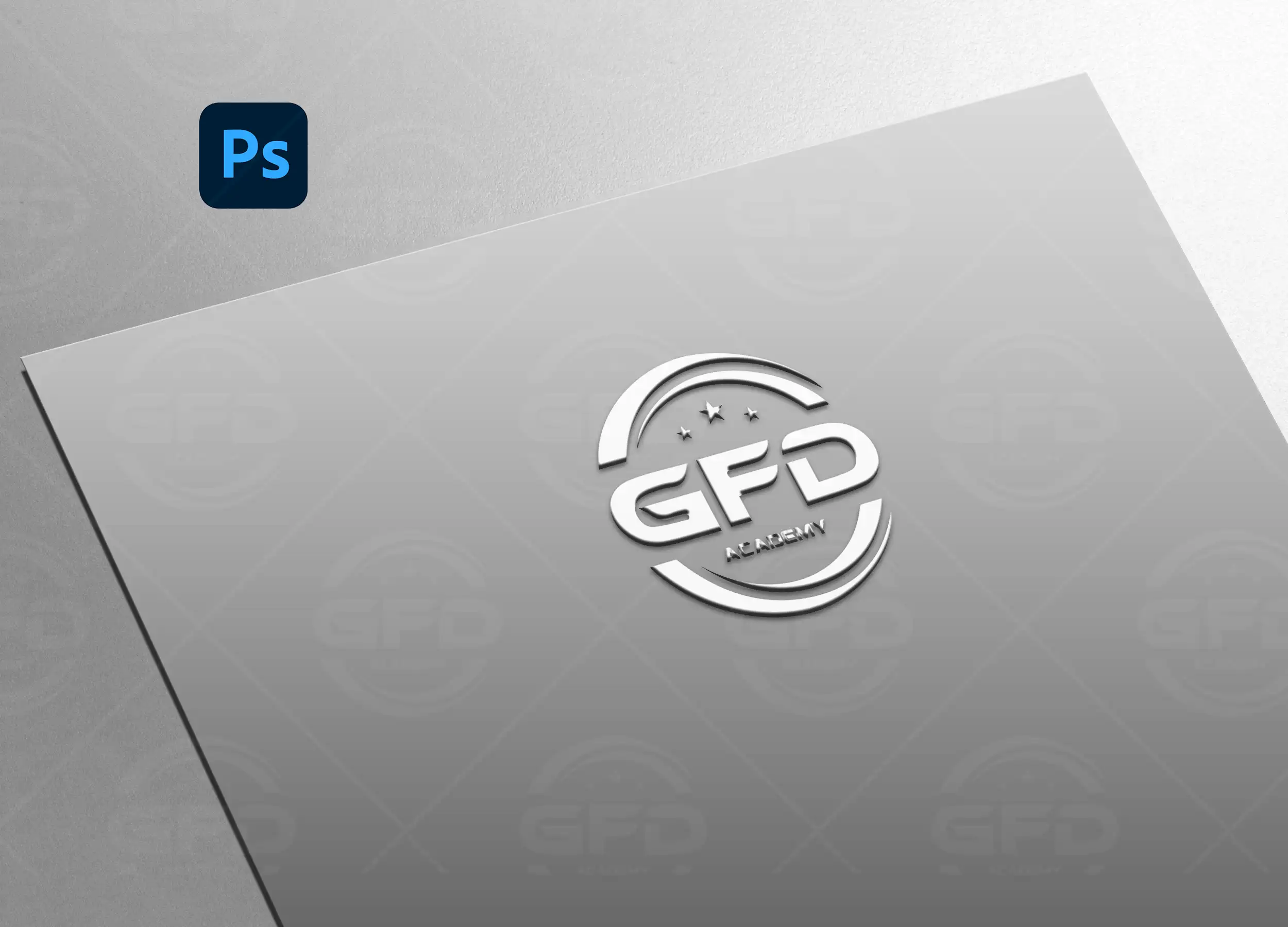 Silver Color 3D Logo Mockup PSD Free Download