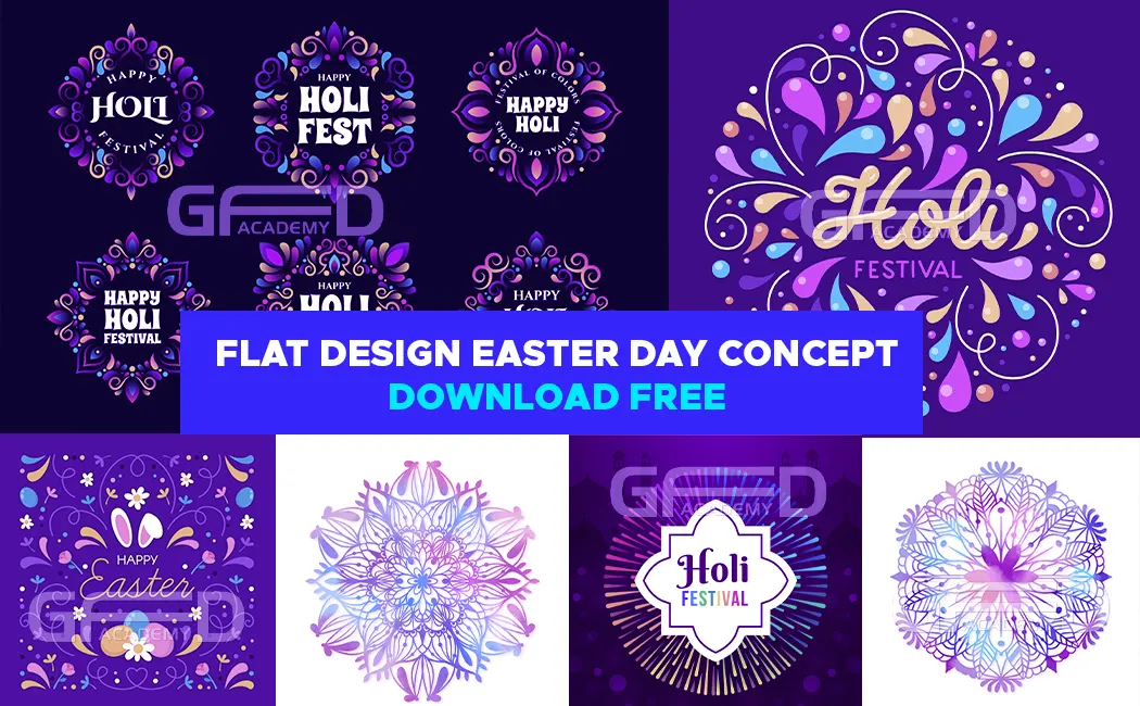 Flat Design Easter Day Concept