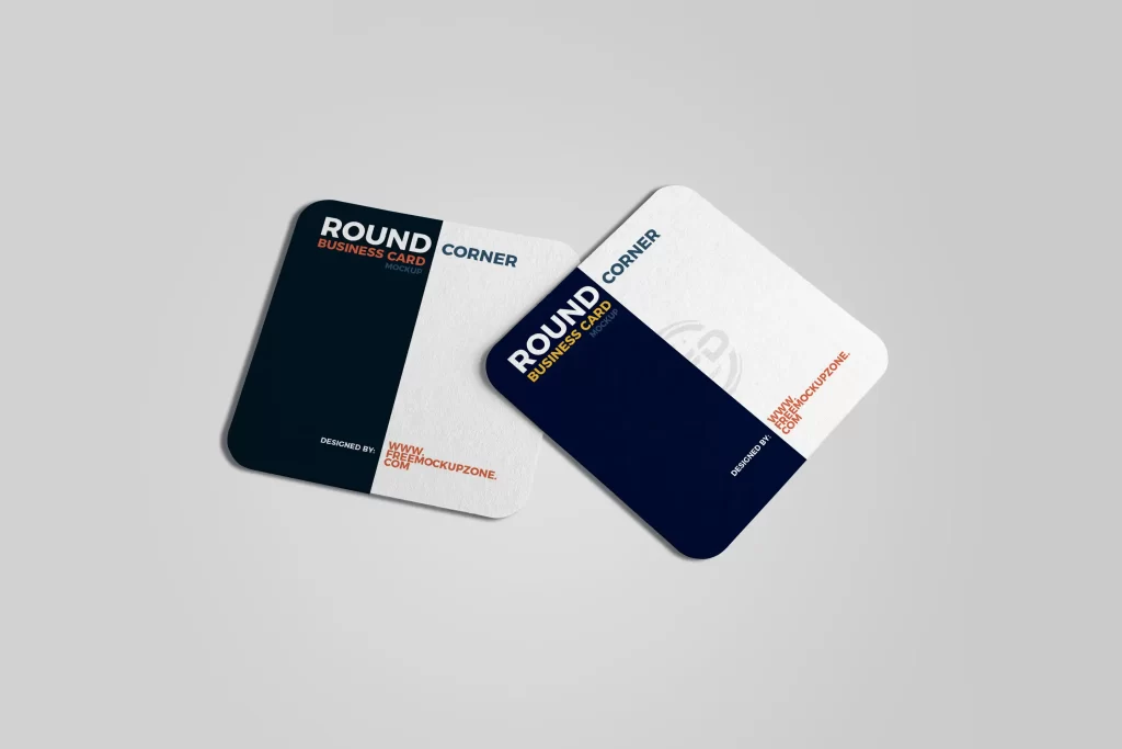 Round Scquer Business Card Design mokup