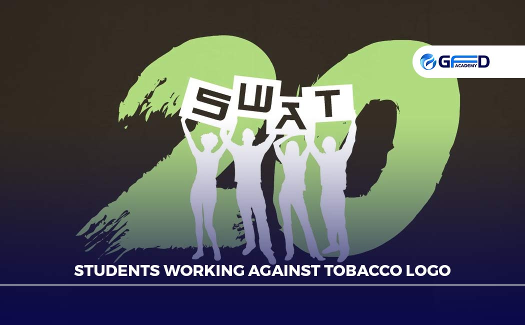 Students working against tobacco logo